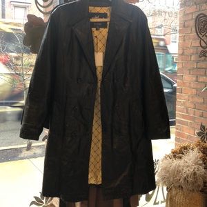 Vintage leather trench